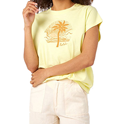 T-shirt Bella Palm light yellow donna